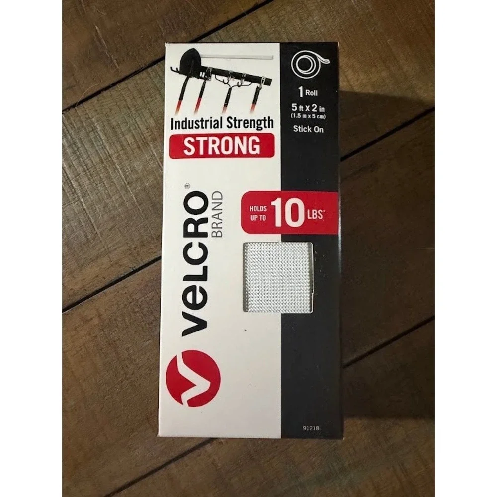 VELCRO Brand Industrial Strength Fasteners 5ft x 2in White Tape Roll 91218